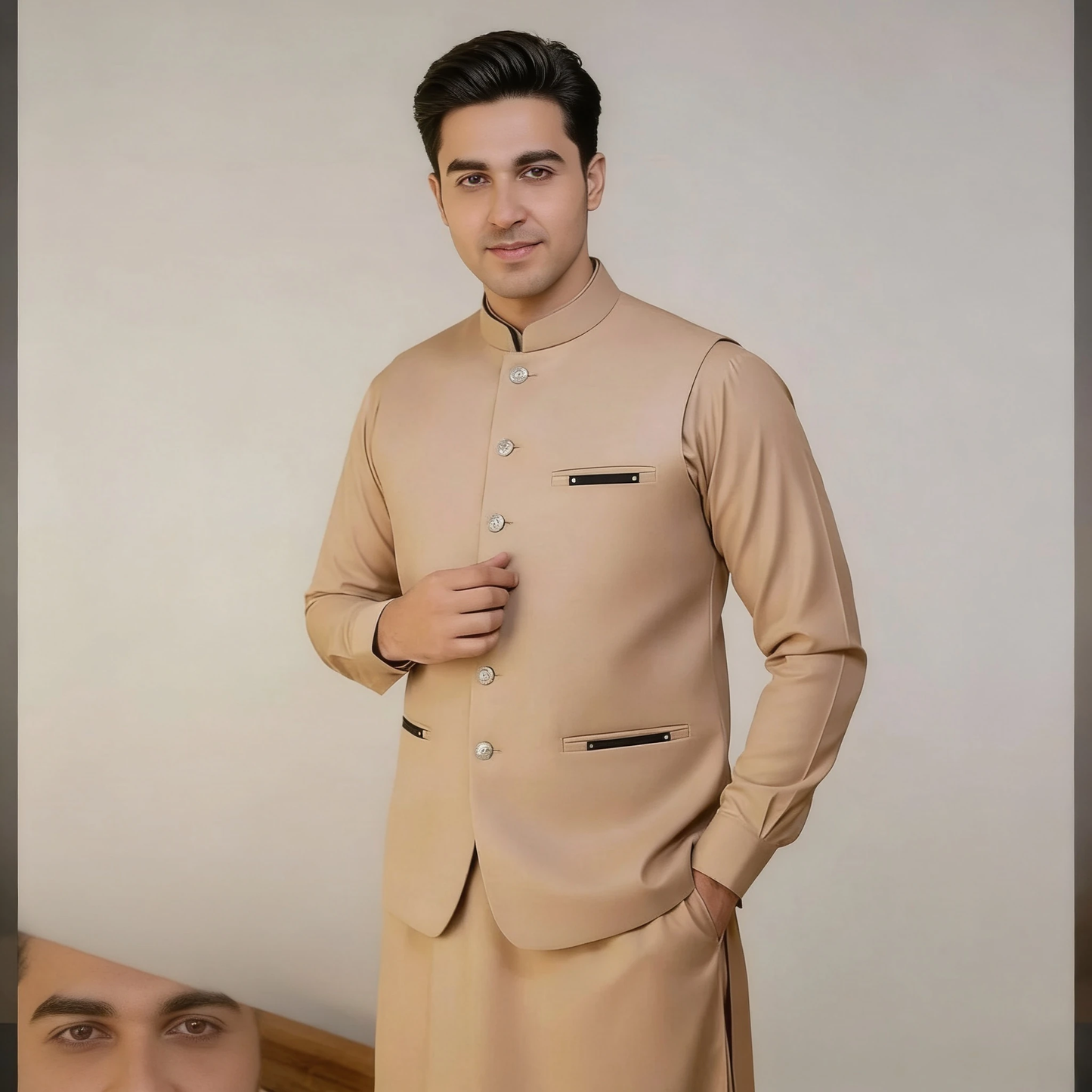 Premium Shalwar Kameez With Same Waiscoat Set